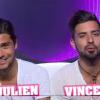 Julien et Vincent dans la quotidienne de Secret Story 7 sur TF1 le jeudi 11 juillet 2013