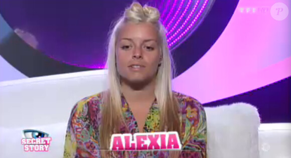 Alexia dans la quotidienne de Secret Story 7 sur TF1 le jeudi 11 juillet 2013