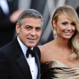 George Clooney et Stacy Keibler, invités des Oscars 2012 à Los Angeles