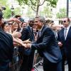 George Clooney devant la boutique Nespresso sur les Champs-Elysées, le 16 juillet 2013.