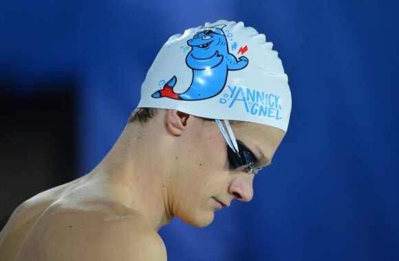 Yannick Agnel à la piscine de Bréquigny à Rennes le 14 avril 2013 lors des championnats de France