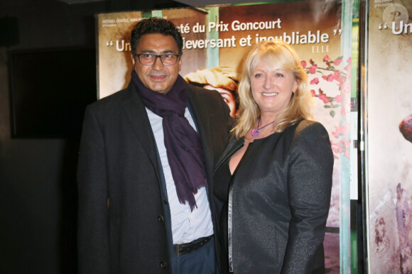 Charlotte de Turckheim et Zaman Hachemi à l'UGC des Halles à Paris pour l'avant-première de "Syngue Sabour" le 14 février 2013.