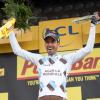 Christophe Riblon de l'équipe AG2R La Mondiale a remporté la 18e étape du Tour de France au sommet de l'Alpe d'Huez le 18 juillet 2013