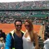 Vanessa Lawrens des Anges de la télé-réalité 5 et son boyfriend Benjamin Azoulay à Roland-Garros - Photo Twitter Vanessa Lawrens