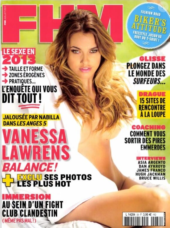 Vanessa en couverture de FHM, juillet 2013