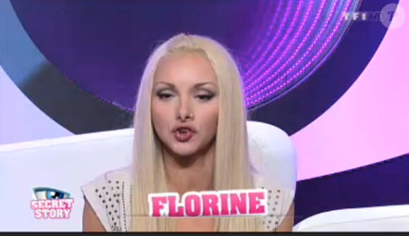 Florine dans la quotidienne de Secret Story 7 sur TF1 le vendredi 19 juillet 2013