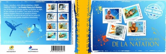 La Poste qui a publié une série de timbres à l'effigie des plus grands nageurs de l'histoire de la natation française