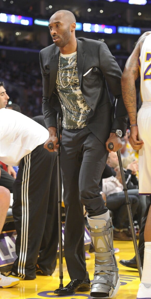 Kobe Bryant lors du match 4 des playoff face aux Spurs de San Antonio le 28 avril 2013 à Los Angeles