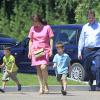 Nick Clegg (Vice-Premier ministre du Royaume-Uni) passe ses vacances avec sa femme Miriam et ses enfants Antonio, Miguel et Alberto à Olmedo en Espagne le 25 juillet 2013. 
