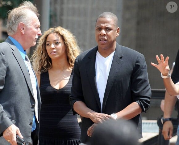 Beyoncé et Jay-Z lors d'une manifestation Justice for Trayvon à New York, le 20 juillet 2013.
