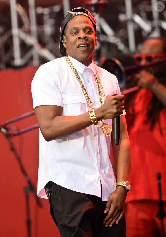 Jay-Z lors du Yahoo! Wireless Festival à Londres, le 14 juillet 2013.
