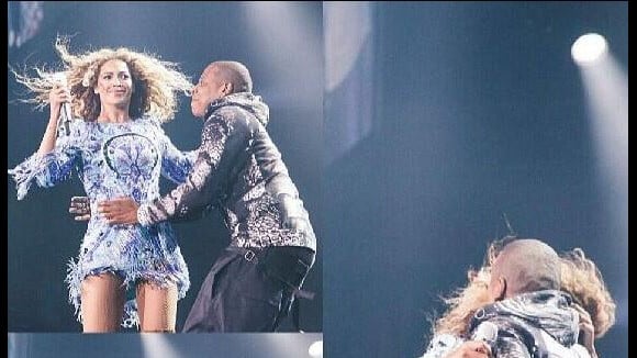 Beyoncé, surprise par Jay-Z en plein concert : Il l'embrasse et disparaît