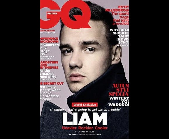 Liam Payne, du groupe One Direction, en couverture du GQ anglais, pour l'édition de septembre 2013.