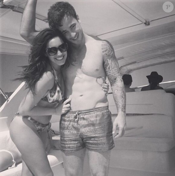 Kelly Brook en vacances en Grèce avec son chéri rugbyman Danny Cipriani.