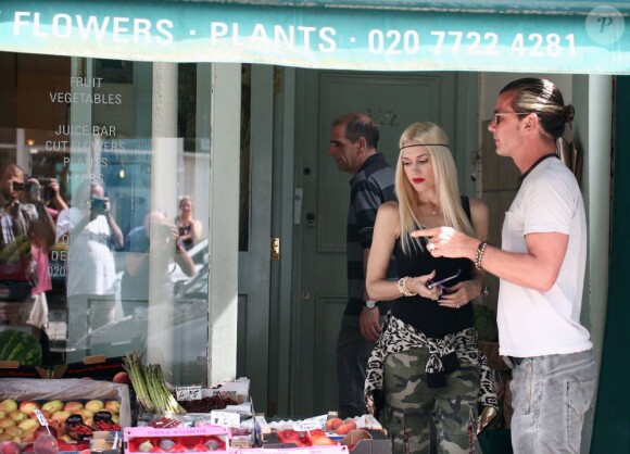 Gwen Stefani et Gavin Rossdale à Londres, le 29 juillet 2013.