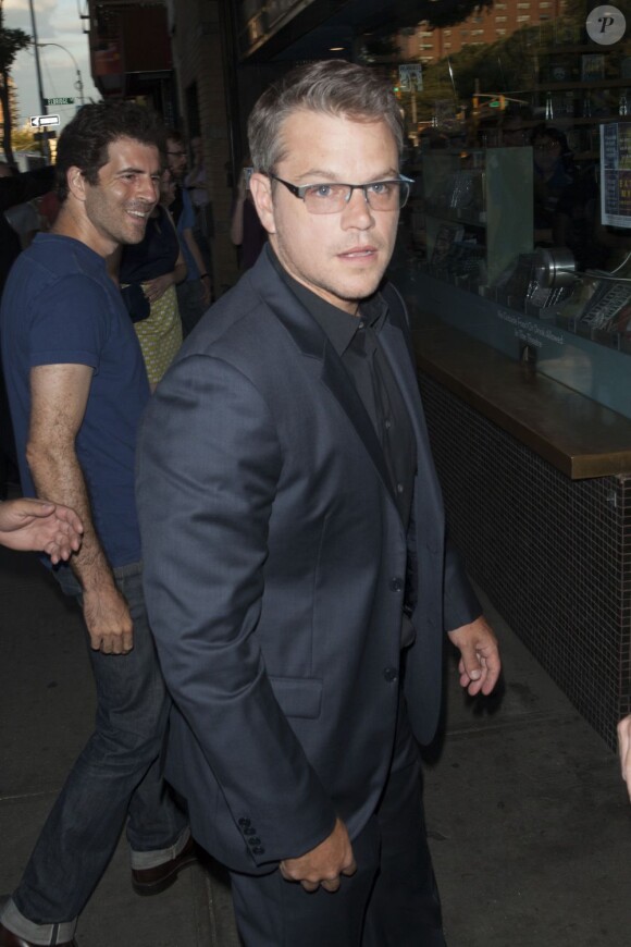 Matt Damon à la première du film Elysium au Sunshine Landmark de New York, le 30 juillet 2013.