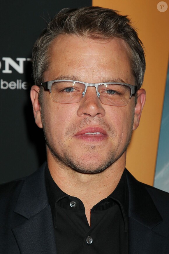 Matt Damon pose à la première du film Elysium au Sunshine Landmark de New York, le 30 juillet 2013.