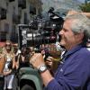 Claude Lelouch pendant le dernier jour de tournage du film "Salaud, on t'aime" à Saint-Gervais-les-Bains, le 31 juillet 2013.