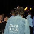 Johnny Hallyday pendant le dernier jour de tournage du film "Salaud, on t'aime" à Saint-Gervais-les-Bains, le 31 juillet 2013.