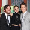 Le réalisateur James Ponsoldt, Shailene Woodley, Miles Teller lors de l'avant-première du film The Wpectaculair Now à Los Angeles le 30 juillet 2013