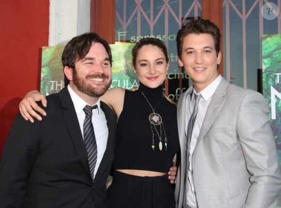 Le réalisateur James Ponsoldt, Shailene Woodley, Miles Teller lors de l'avant-première du film The Wpectaculair Now à Los Angeles le 30 juillet 2013