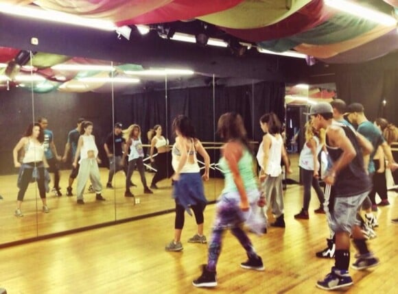 Selena Gomez en répétitions pour sa tournée Stars Dance Tour 2013, sur Instagram.