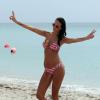 Jade Foret lors de ses vacances sur une plage à Miami. Le 26 juillet 2013.