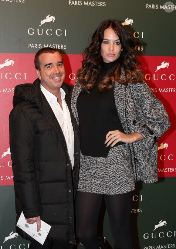 Arnaud Lagardère et Jade Foret - Remise des prix du Gucci Paris Masters 2012 remporté par Marc Houtzager le 2 décembre 2012.