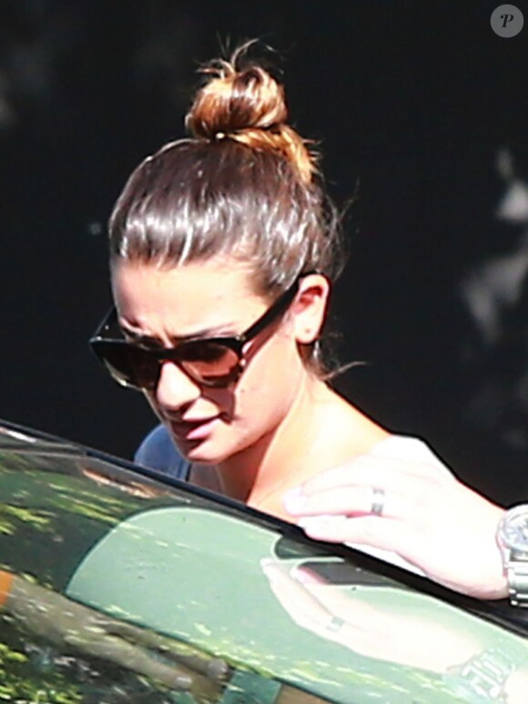 Lea Michele à la sortie d'un studio d'enregistrement à Hollywood, le 5 août 2013.