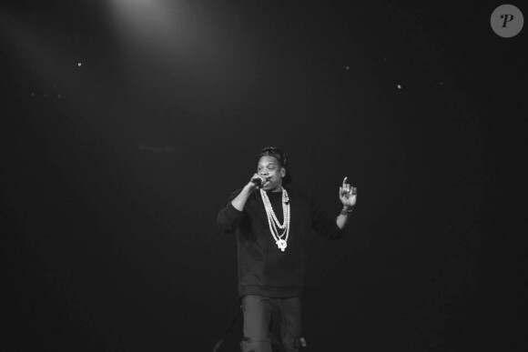 Jay Z s'est invité sur la scène du Barclays Center pendant le concert de sa femme Beyoncé et a interprété le titre Tom Ford. Brooklyn, le 5 août 2013.