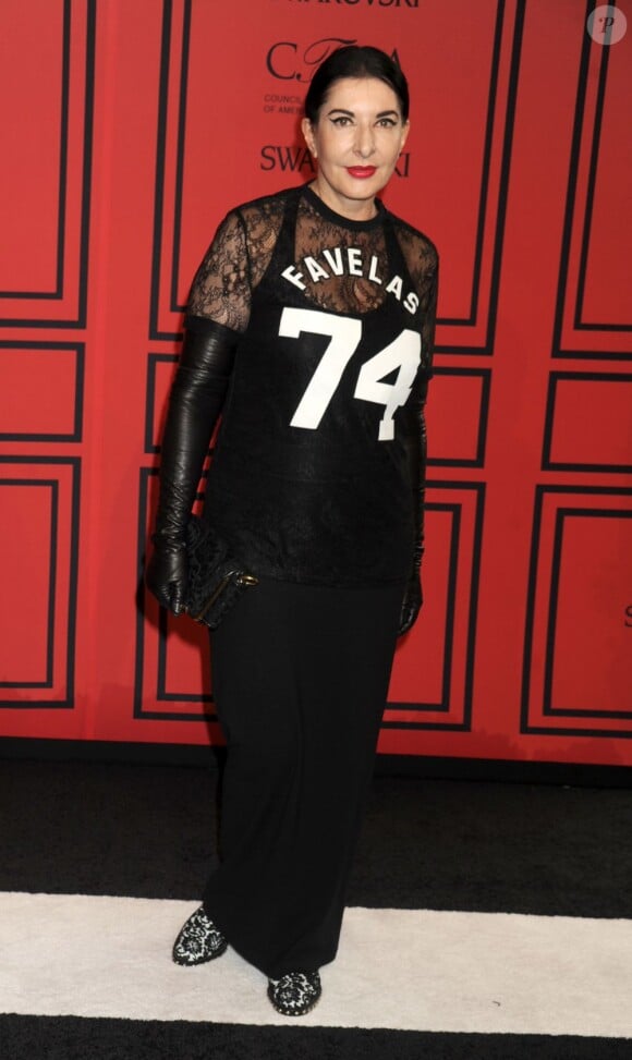 L'artiste Marina Abramovic lors des CFDA Fashion Awards à New York, le 3 juin 2013.