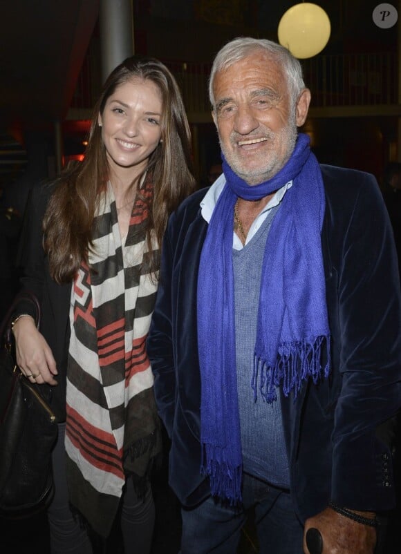 Jean-Paul Belmondo et sa petite-fille Annabelle assistent au concert de Patrick Bruel au Zenith de Paris le 31/05/2013