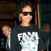 Rihanna quitte le restaurant Lyon dans le quartier de West Village. New York, le 12 août 2013.