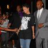 Rihanna quitte le Gansevoort pour se rendre au restaurant Lyon et dîner avec des amies, dont Katy Perry. New York, le 12 août 2013.