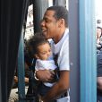 Jay Z, Beyoncé Knowles et leur fille Blue Ivy sont allés déjeuner au restaurant  Septime  à Paris. Le 25 avril 2013.