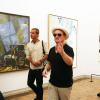 Gavin Rossdale et Bono, deux musiciens fans d'art contemporain en visite avec leurs épouses respectives à la Fondation Maeght. Saint-Paul de Vence, le 8 aout 2013.