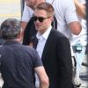 Robert Pattinson est sur le tournage du film "Maps to the Stars" à Union Station, Los Angeles, le 17 août 2013.