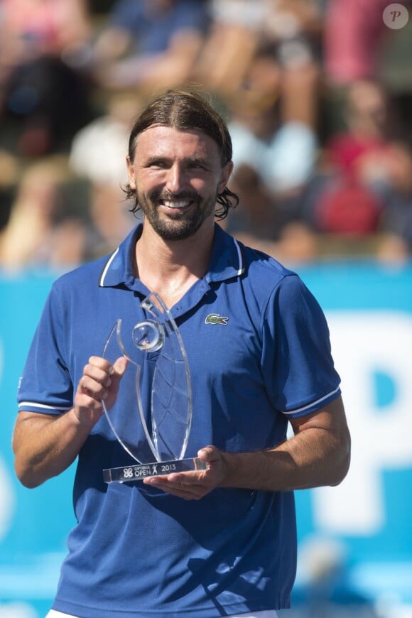 Goran Ivanisevic (qui a remporté le tournoi) à Knokke le 18 août 2013.