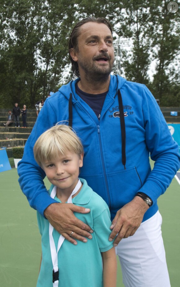 Henri Leconte & et son fils Ulysse à Knokke le 18 août 2013.