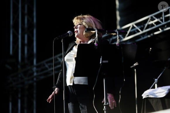 Marianne Faithfull lors d'un concert à Stockholm, le 3 août 2012.