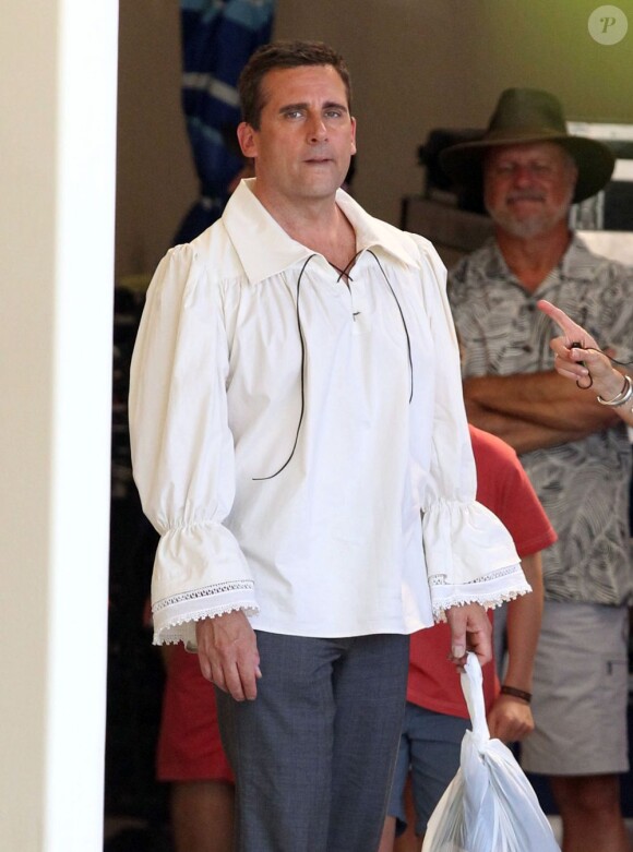 Steve Carell sur le tournage du film "Alexander And The Terrible, Horrible, No Good, Very Bad Day" à Los Angeles, le 20 août 2013.