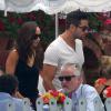 Jesse Metcalfe et sa fiancée Cara Santana déjeunent au restaurant Ivy à Los Angeles avec les parents de Cara, le 20 août 2013.