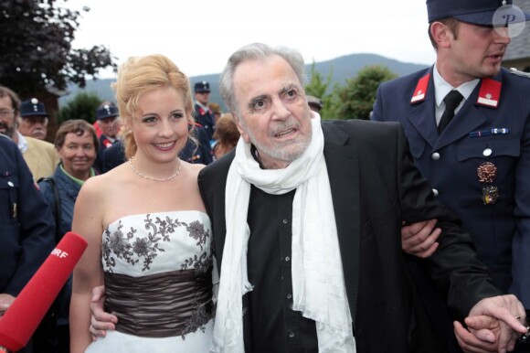 Maximilian Schell et Iva Mihanovic à leur mariage en Autriche, Hebalm, le 20 août 2013.
