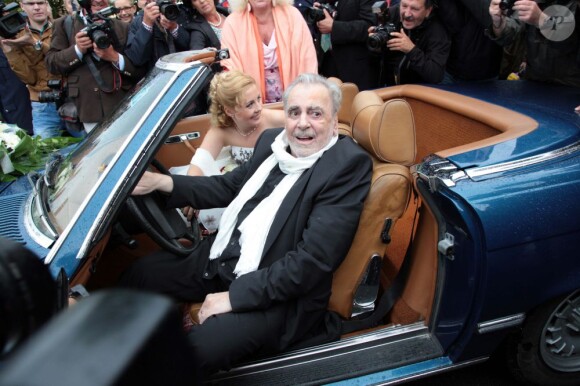 Maximilian Schell et Iva Mihanovic à leur mariage en Autriche, Hebalm, le 20 août 2013.