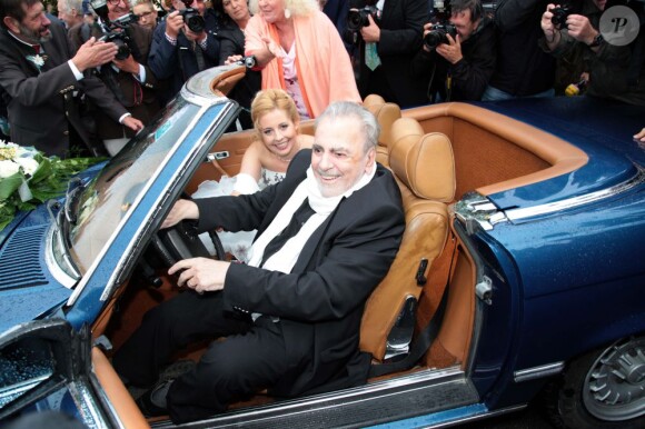 Maximilian Schell et Iva Mihanovic à leur mariage en Autriche, Hebalm, le 20 août 2013.