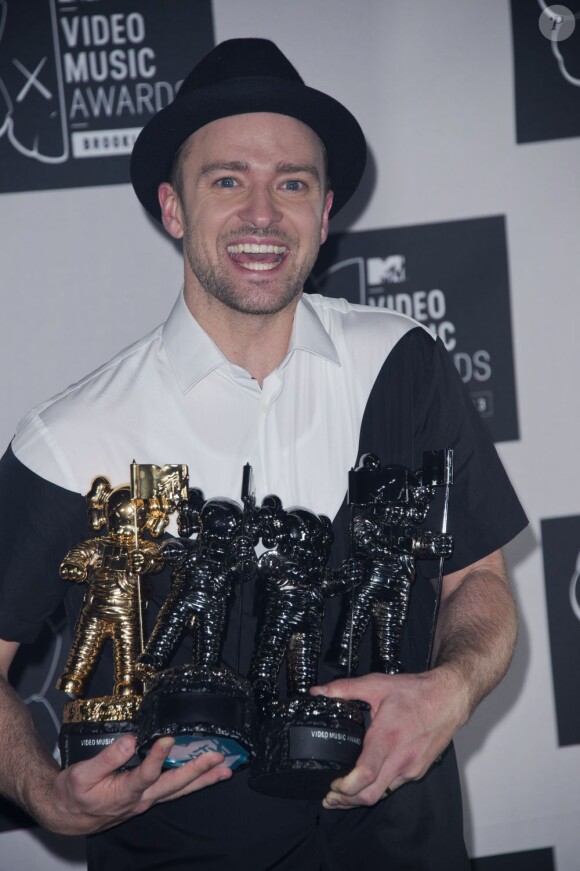 Le chanteur Justin Timberlake lors des MTV Video Music Awards à Brooklyn, le 25 août 2013.