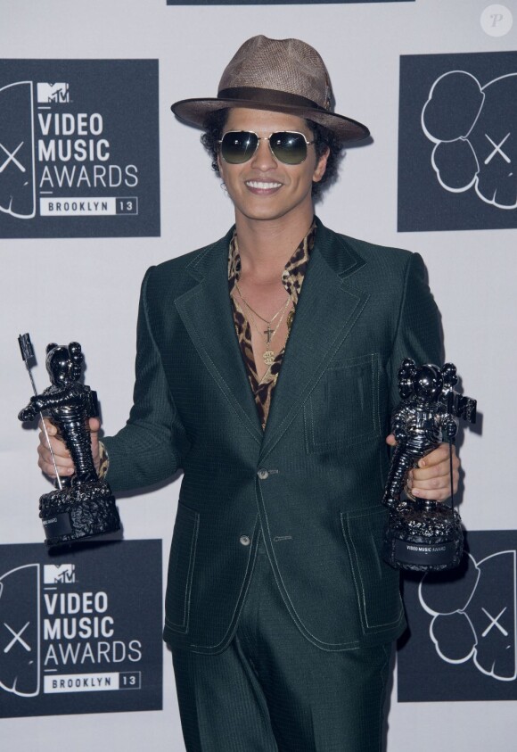 Bruno Mars lors des MTV Video Music Awards à Brooklyn, le 25 août 2013.
