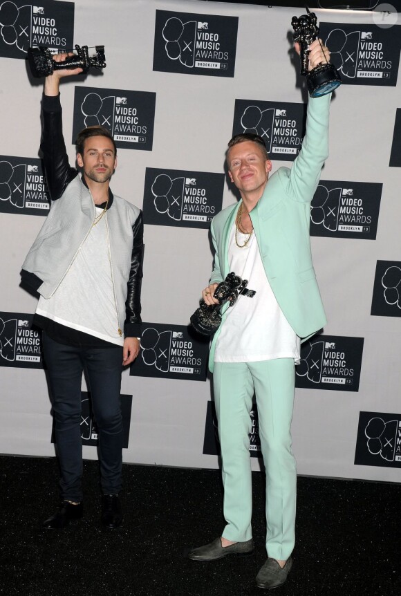 Ryan Lewis et Macklemore lors des MTV Video Music Awards à Brooklyn, le 25 août 2013.