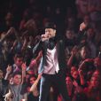 Justin Timberlake sur la scène des MTV Video Music Awards avec un medley de ses plus grand titres, son nouveau single "Take Back The Night" et ses copains des 'N Sync pour "Bye Bye Bye". À Brooklyn le 25 août 2013.