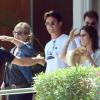 Jennifer Aniston et son fiance Justin Theroux en vacances avec leurs amis Jason Bateman et sa femme Amanda Anka a Mexico, le 19 aout 2013